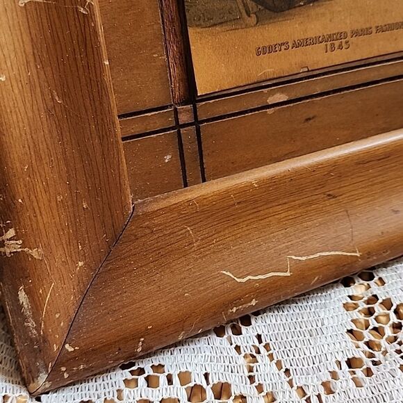 Vintage Framed Print Godey's Americanized Paris Fashions 1845 - Picture 4 of 10